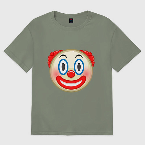 Женская футболка оверсайз Эмодзи Клоун / Авокадо – фото 1