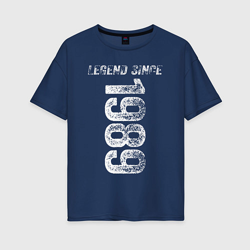 Женская футболка оверсайз Легенда с 1989 года / Тёмно-синий – фото 1
