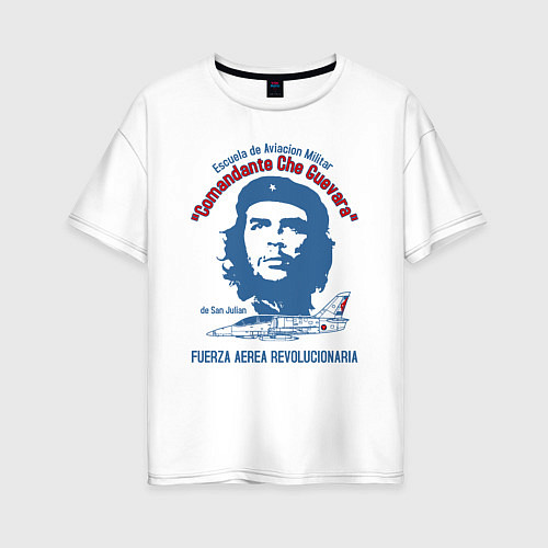 Женская футболка оверсайз Академия ВВС Кубы / Белый – фото 1