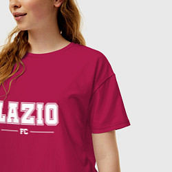 Футболка оверсайз женская Lazio football club классика, цвет: маджента — фото 2