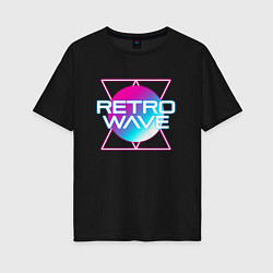 Женская футболка оверсайз Retrowave Neon