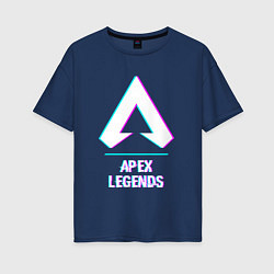 Женская футболка оверсайз Apex Legends в стиле glitch и баги графики