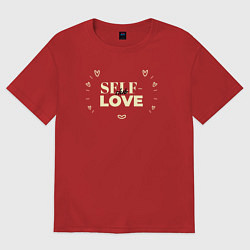 Женская футболка оверсайз Self love club