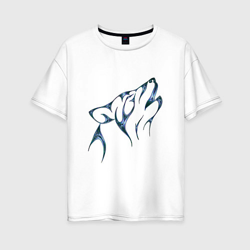 Женская футболка оверсайз Песня волчьего духа / Белый – фото 1