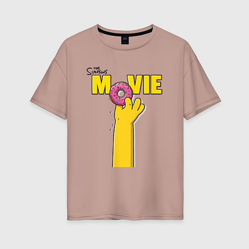 Женская футболка оверсайз The Simpsons Movie / Пыльно-розовый – фото 1