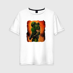 Футболка оверсайз женская Doomguy 8 bit, цвет: белый