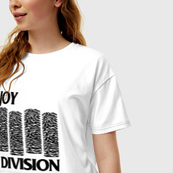Футболка оверсайз женская Joy Division - rock, цвет: белый — фото 2