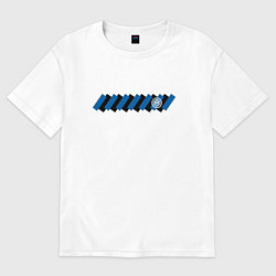 Футболка оверсайз женская FC Inter - Striped Crewneck 202223, цвет: белый