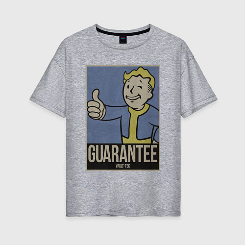 Женская футболка оверсайз Vault guarantee boy / Меланж – фото 1