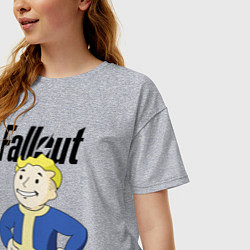 Футболка оверсайз женская Fallout blondie boy, цвет: меланж — фото 2