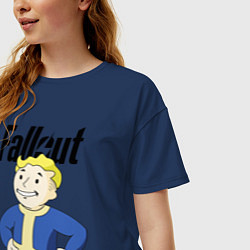 Футболка оверсайз женская Fallout blondie boy, цвет: тёмно-синий — фото 2