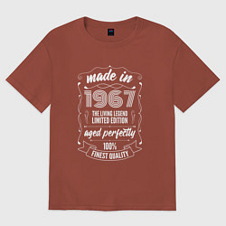 Женская футболка оверсайз Made in 1967 retro old school