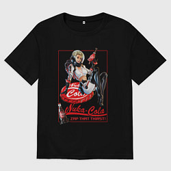 Футболка оверсайз женская Nuka - cola girl, цвет: черный