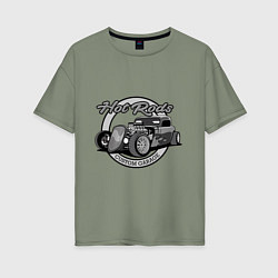 Футболка оверсайз женская Hot rods, цвет: авокадо