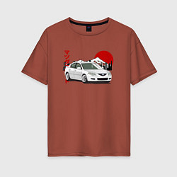 Женская футболка оверсайз Mazda 3 bk JDM Retro
