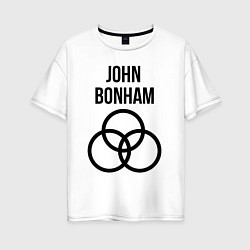 Женская футболка оверсайз John Bonham - Led Zeppelin - legend