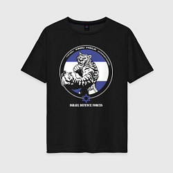 Женская футболка оверсайз Krav-maga emblem tiger