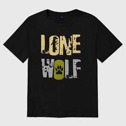 Женская футболка оверсайз Lone Wolf - одинокий волк