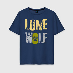 Женская футболка оверсайз Lone Wolf - одинокий волк