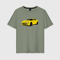 Женская футболка оверсайз Chevrolet Camaro American Car