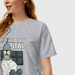 Футболка оверсайз женская Bender - hospital, цвет: меланж — фото 2