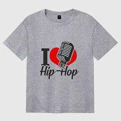 Футболка оверсайз женская Love Hip Hop, цвет: меланж
