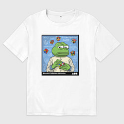 Футболка оверсайз женская Pepe brainshtorm, цвет: белый