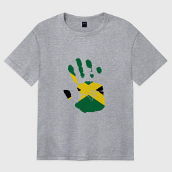 Футболка оверсайз женская Hand Jamaica, цвет: меланж