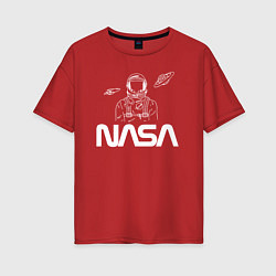 Женская футболка оверсайз Nasa - космонавт