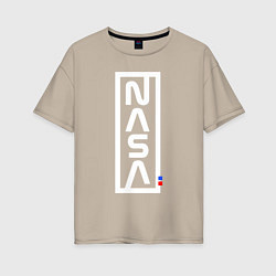 Женская футболка оверсайз Наса - logo