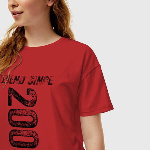 Женская футболка оверсайз Легенда с 2000 / Красный – фото 3