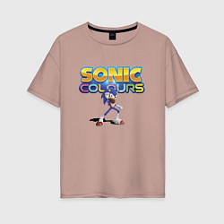 Женская футболка оверсайз Sonic colors - Hedgehog