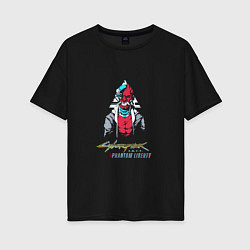Женская футболка оверсайз Cyberpunk 2077 - Phantom Liberty