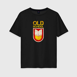 Женская футболка оверсайз Old School emblem