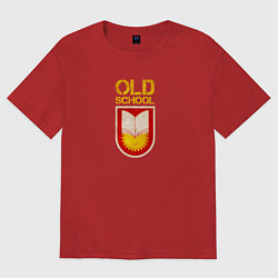 Футболка оверсайз женская Old School emblem, цвет: красный