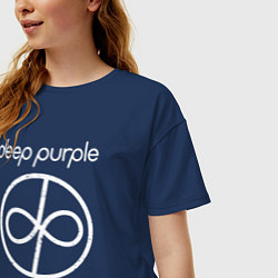 Футболка оверсайз женская Infinite Deep Purple, цвет: тёмно-синий — фото 2