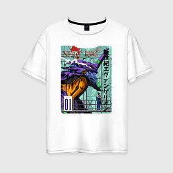 Женская футболка оверсайз EVA 01 Poster - Evangelion