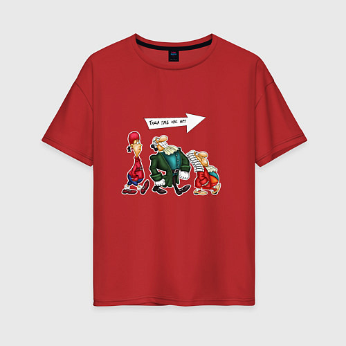 Женская футболка оверсайз Троица-Остров Сокровищ / Красный – фото 1