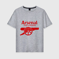 Футболка оверсайз женская Arsenal: The gunners, цвет: меланж