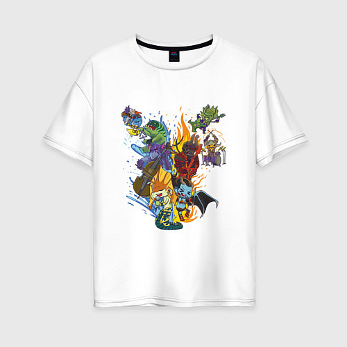 Женская футболка оверсайз Heroes of Dota 2 / Белый – фото 1