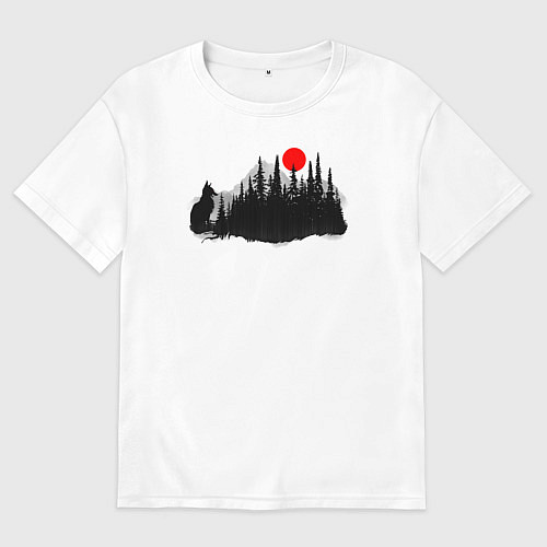 Женская футболка оверсайз Страшная Лиса / Белый – фото 1