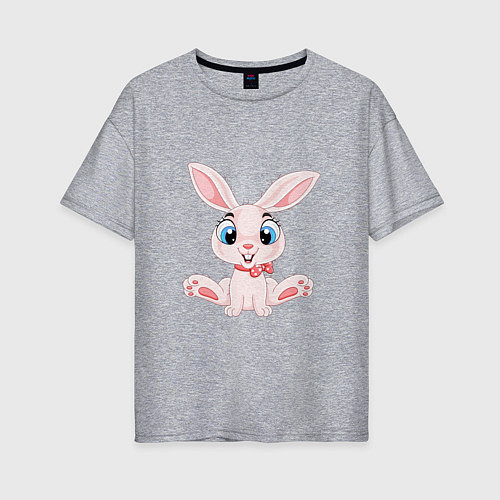 Женская футболка оверсайз Baby - Rabbit / Меланж – фото 1