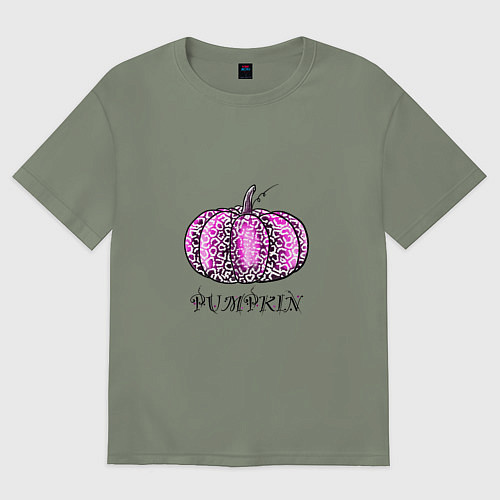 Женская футболка оверсайз Тыква с надписью / Авокадо – фото 1