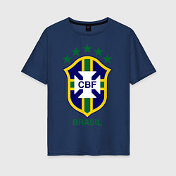 Женская футболка оверсайз Brasil CBF