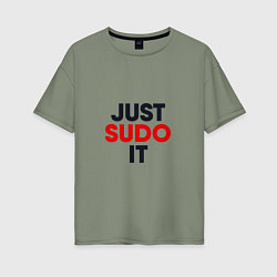 Футболка оверсайз женская Just sudo, цвет: авокадо