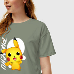 Футболка оверсайз женская Funko pop Pikachu, цвет: авокадо — фото 2