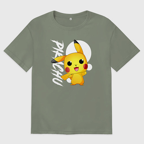 Женская футболка оверсайз Funko pop Pikachu / Авокадо – фото 1
