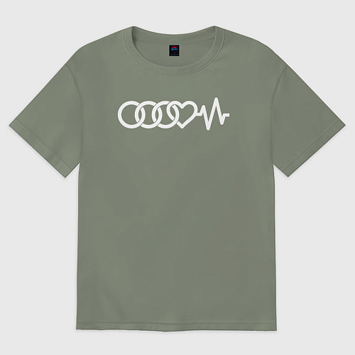 Женская футболка оверсайз Люблю свою Audi / Авокадо – фото 1