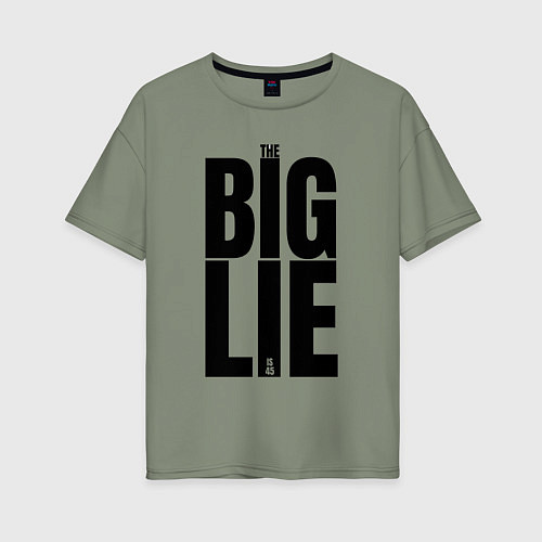 Женская футболка оверсайз Большая маленькая ложь логотип / Авокадо – фото 1