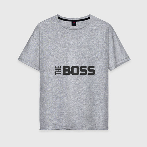 Женская футболка оверсайз THE BOSS / Меланж – фото 1